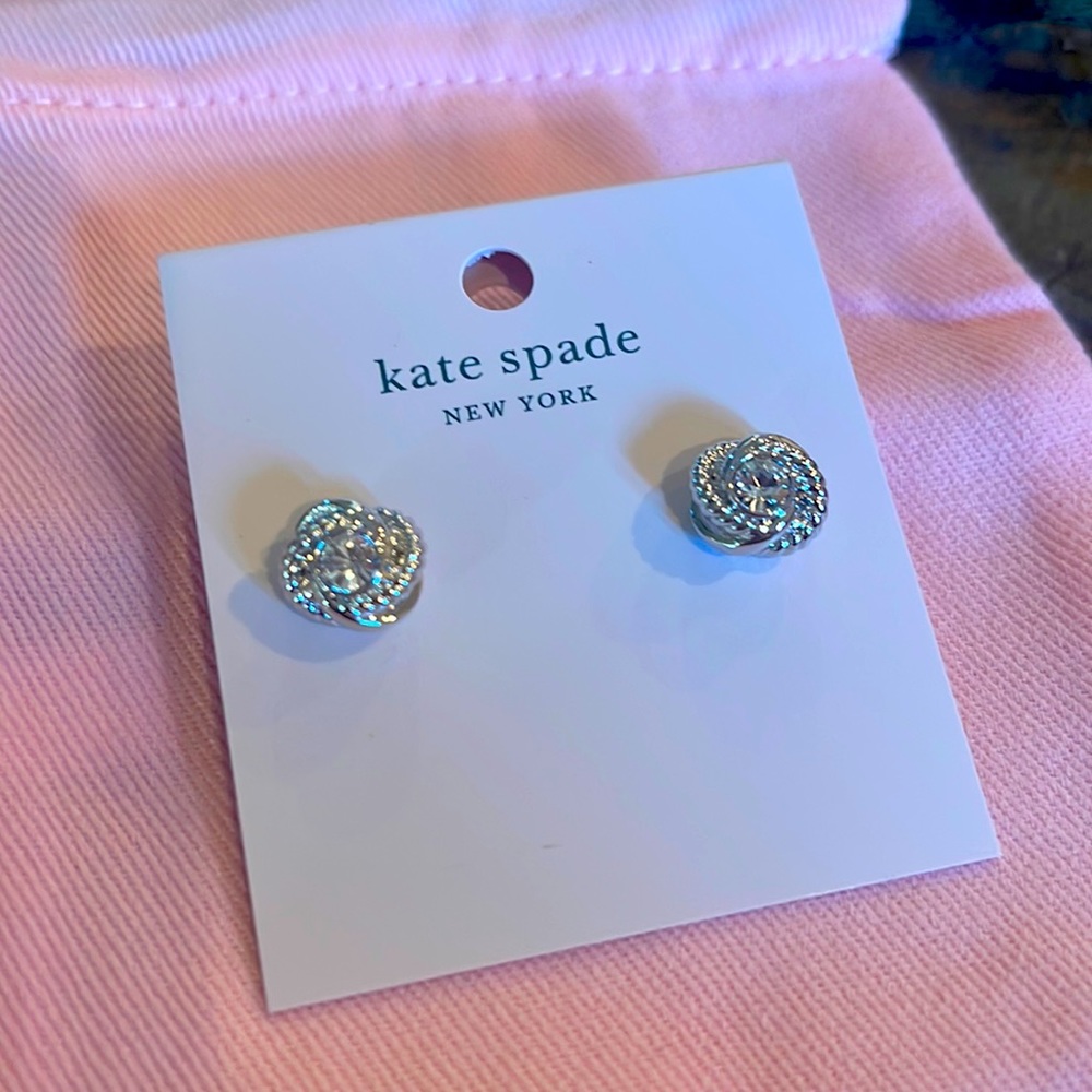 NWT Kate Spade Silver Knot Earrings